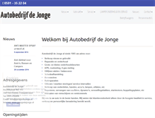 Tablet Screenshot of garagedejonge.nl